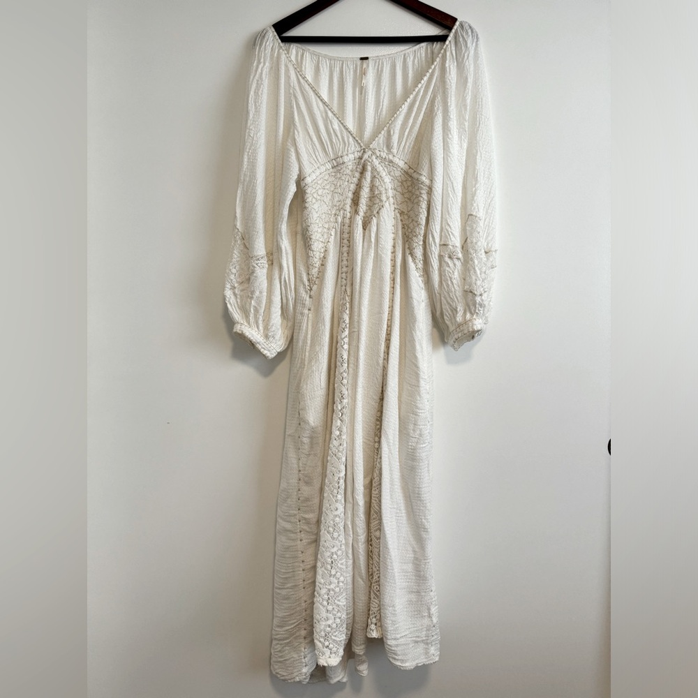 Free People Southwest Lace Maxi Dress. Ethereal Flowy Dress with Pockets!